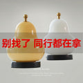 French cream pear table lamp - bedroom bedside minimalist living room rechargeable portable high-end atmosphere decorative night light