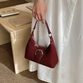 K-stylespringnew arrival shoulder bagfashioncasual oil wax leather armpit bageasiest for matchwork clothing daily dumpling bag for women