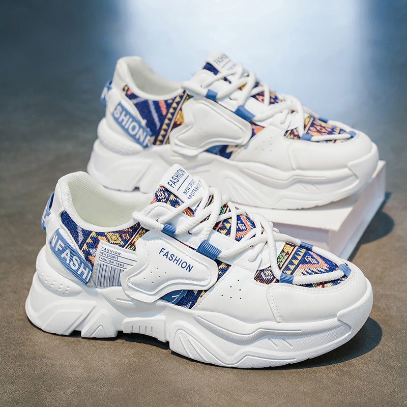 2026 spring new lightweight breathable chunky sneakers for men - thick sole, height increasing, trendy casual, versatile summer athletic shoes