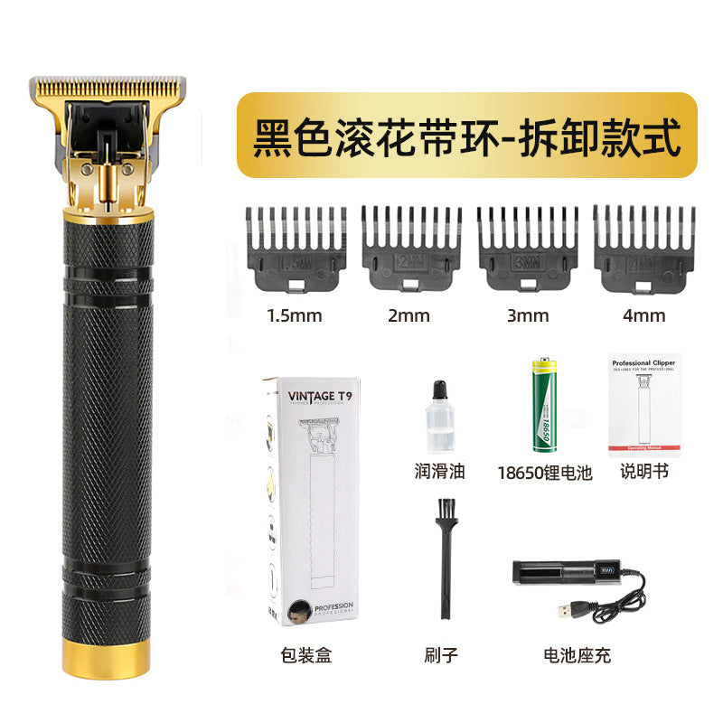 Electric waterproof engraving detachable battery hairdresser oil head electric clipper for home travel shaving electric clipper