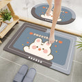 Bathroom floor mat, quick-drying, non-slip bath mat, dirt-resistant, washroom foot mat, bathroom absorbent mat, entryway doormat