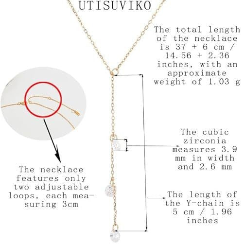 Amazon cross-border women's layered long necklace, copper y-chain, fashionable minimalist new arrival 2024