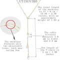 Amazon cross-border women's layered long necklace, copper y-chain, fashionable minimalist new arrival 2024