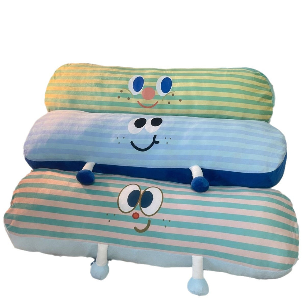 Cute long pillow bedroom pillow girl sleeping bed leg clamp side sleeping bedside cushion boy's large pillow