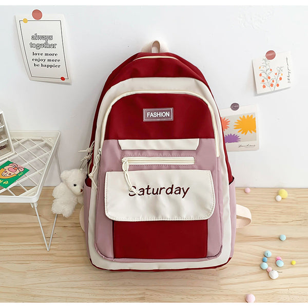 Wholesale new girls backpack casual backpack large capacity student backpack schoolbag can be printed with name Logo