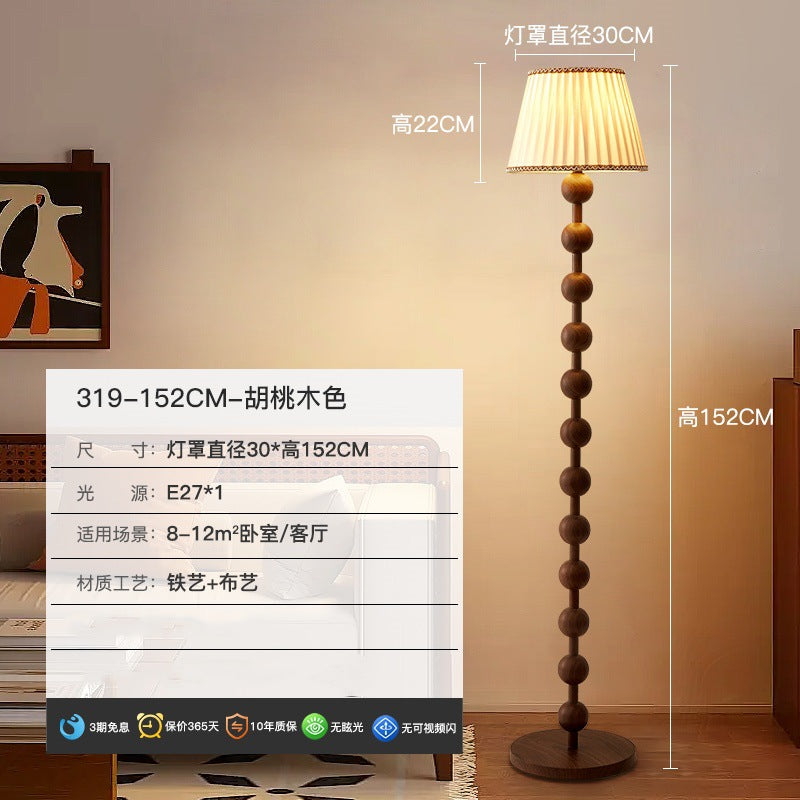 Wabi Sand Wind Floor Lamp Medieval Living Room Next to the Sofa High-end Retro Warm New Chinese Atmosphere Vertical Desk Lamp