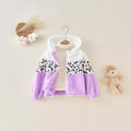 Girls' autumn/winter clothing: cute girls' fleece-lined outerwear, princess fuzzy sweater coat