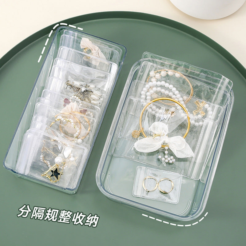 PVC transparent jewelry sealed bag, earrings jewelry storage bag, jewelry self-sealing bag, packaging bag manufacturer wholesale