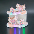 New summer light-up kuromi princess sandals for girls - eva cartoon hollow-out beach shoes for kindergarten and preschool