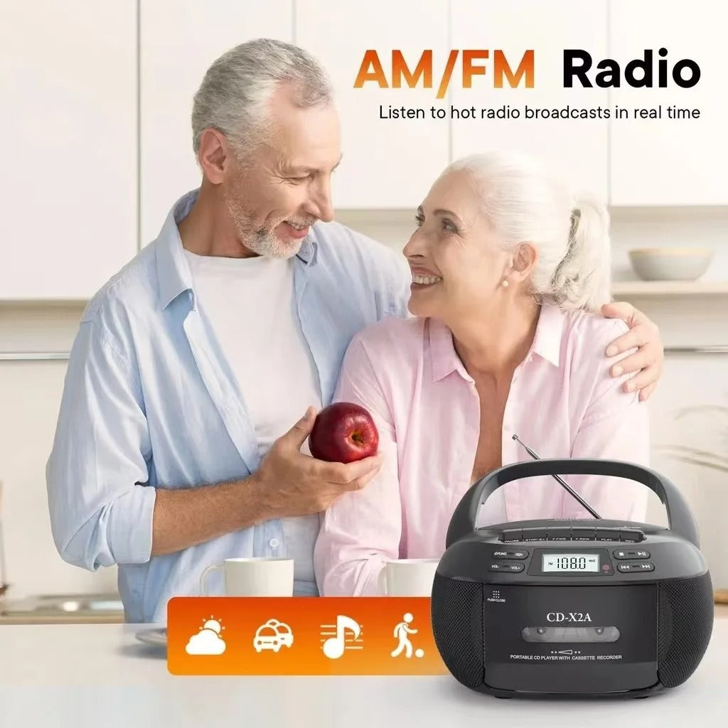 Cross-border hot-selling multi-function Boombox tape player Stereo Bluetooth CD player Children's learning machine AM