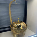 High-end gold stainless steel buffet warmer - hot pot set for weddings, parties, hotels, and restaurants - in stock
