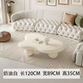 Cloud coffee table cream style scandinavianshape small tea table living room for homepopular small apartment modern casual coffee table