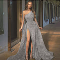 spring/summer new arrivals: european & american style one-shoulder slit maxi dress - evening gown, sequin cami dress, cocktail dress