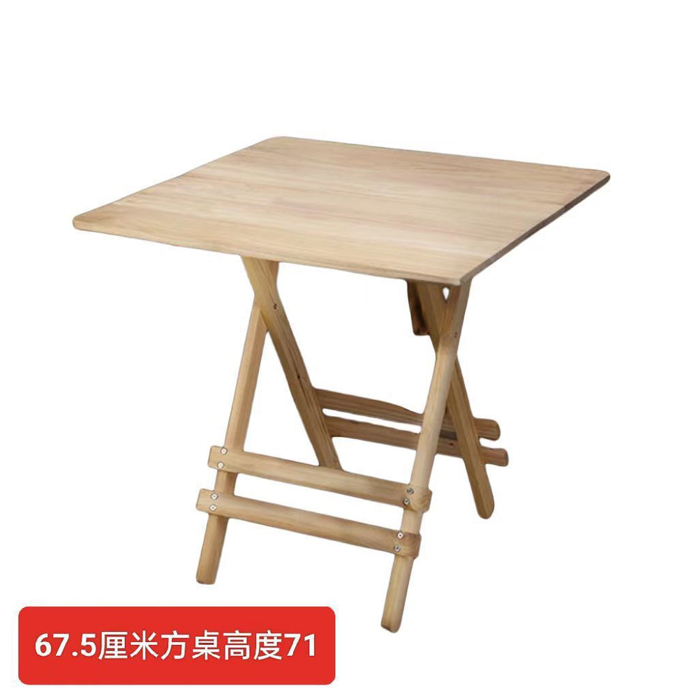 Solid wood folding table - portable dining table - perfect for rentals, simple folding table, square folding table, night market stall table, outdoor folding table