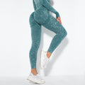 European and american new seamless washed knit moisture-wicking sexy peach lift sweat-wicking yoga pants workout leggings