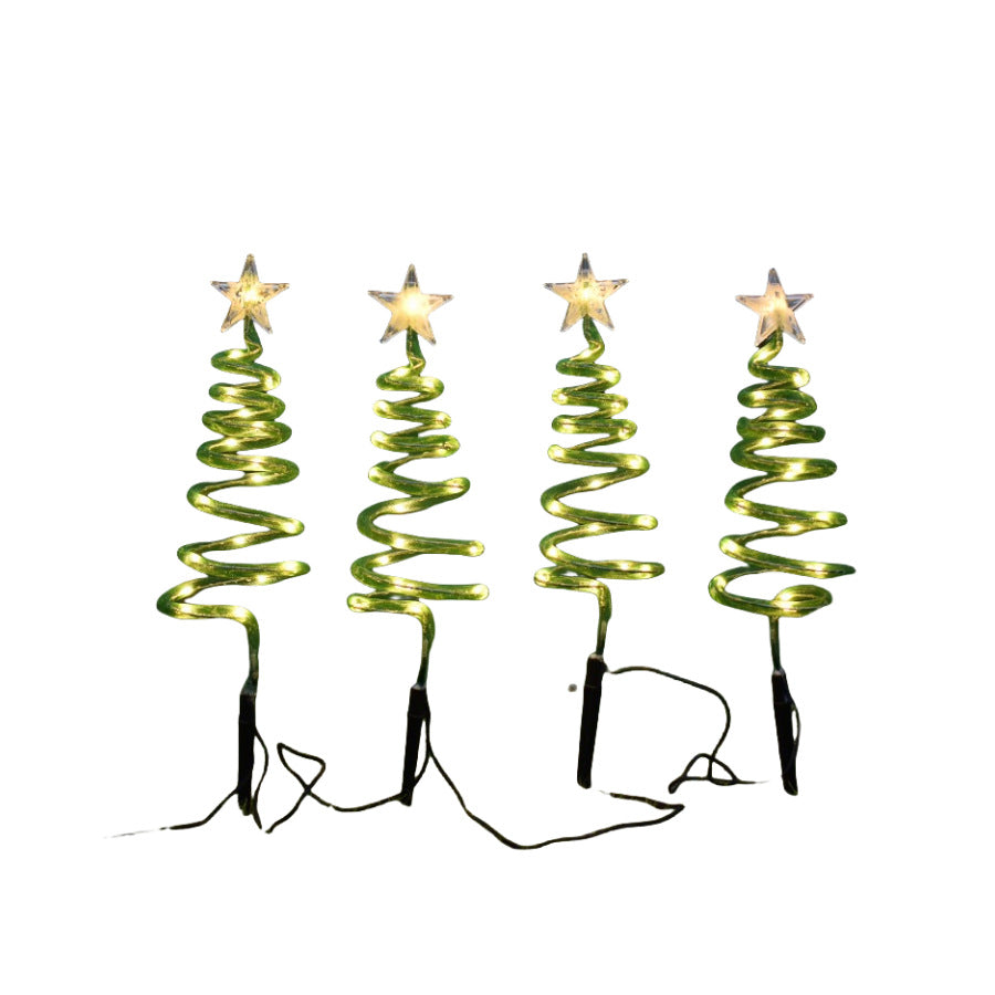 Cross-border solar Christmas floor plugging lights one to four festive garden decoration plugging lights gypsy atmosphere lighting