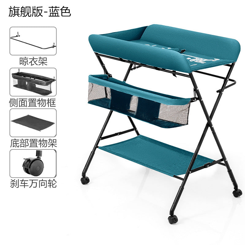 Diaper changing table - portable, multifunctional, foldable baby care station for newborns - bathing, diaper changing, and massage