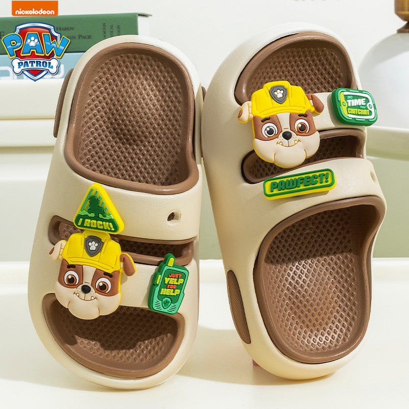 Paw patrol kids clogs boys slippers stepping on shit indoor non-slip kids boys beach shoes girls sandals