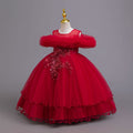 New arrival: children's princess dress - off-the-shoulder wedding gown, piano recital dress, baby girl dress for export