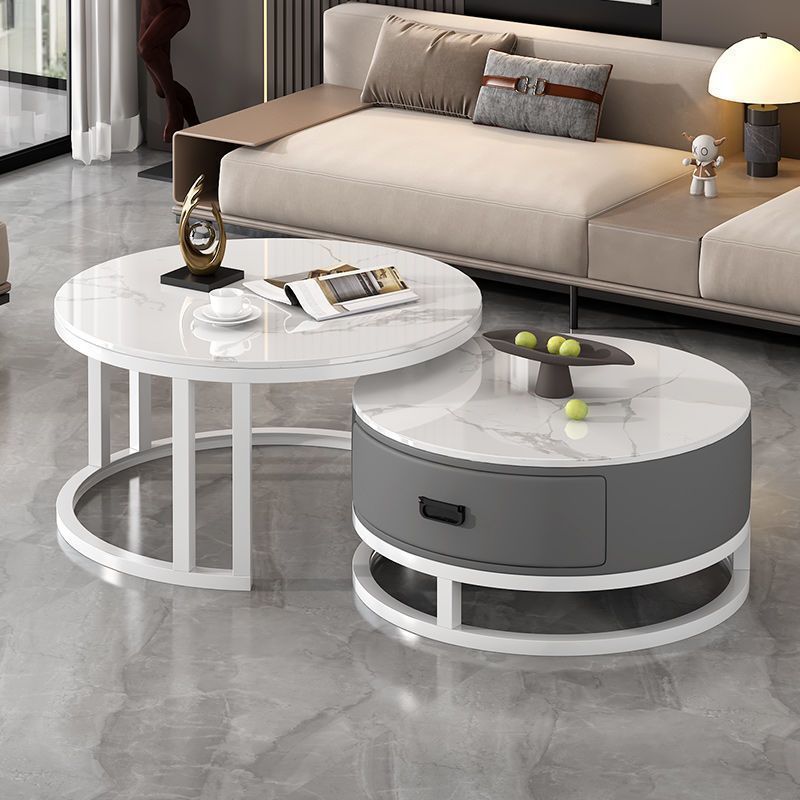 Rock slab coffee table living room for homeaccessible luxury modern casual rental house new arrival tea table oval popular small apartment tea