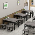 Dining table and chairs, commercial restaurant table and chair set, breakfast home use, minimalist rectangular snack bar table, cafeteria table