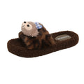 New warm autumn/winter bear fuzzy slippers for women, leopard print soft plush comfort slippers, home cotton slippers