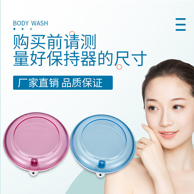 Orthodontic retainer box rotating small tooth box, portable denture box tooth storage box, braces storage box wholesale