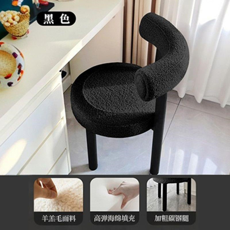 Influencer makeup vanity cream modern stool designer minimalist dining chair bedroom home dressing table chair