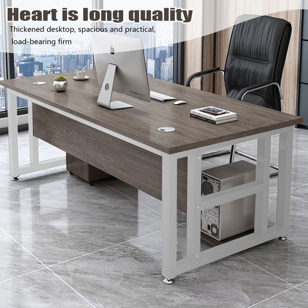 Modern Design Wooden Metal Desk Writing Workstation Desk Modern Home Office Computer Desk