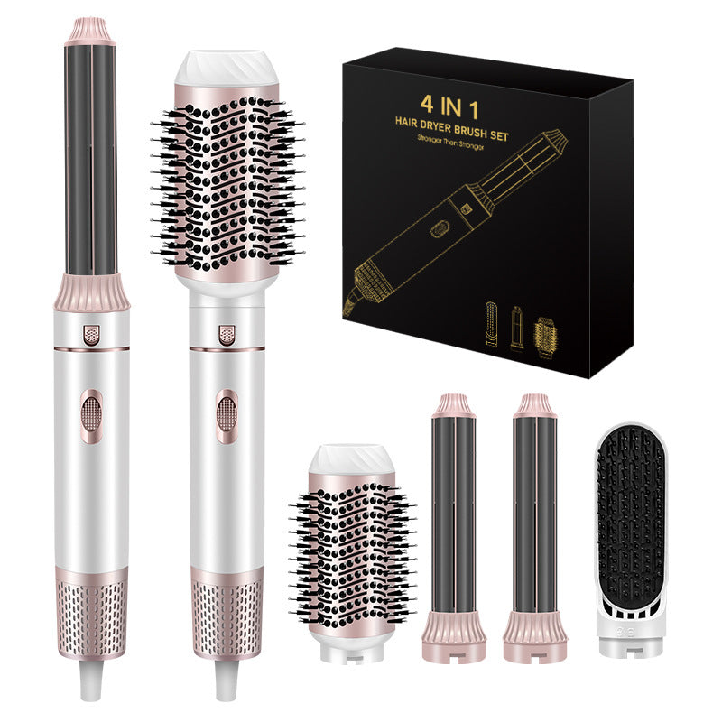 Cross-border four-in-one hair dryer, curling iron, curling straight dual-purpose hair styling comb, electric high-speed hair dryer, hot air comb