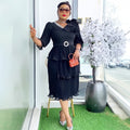 Amazon fashionelegancenew arrival cross-border exportsweetelegant socialite medium long pleated dress