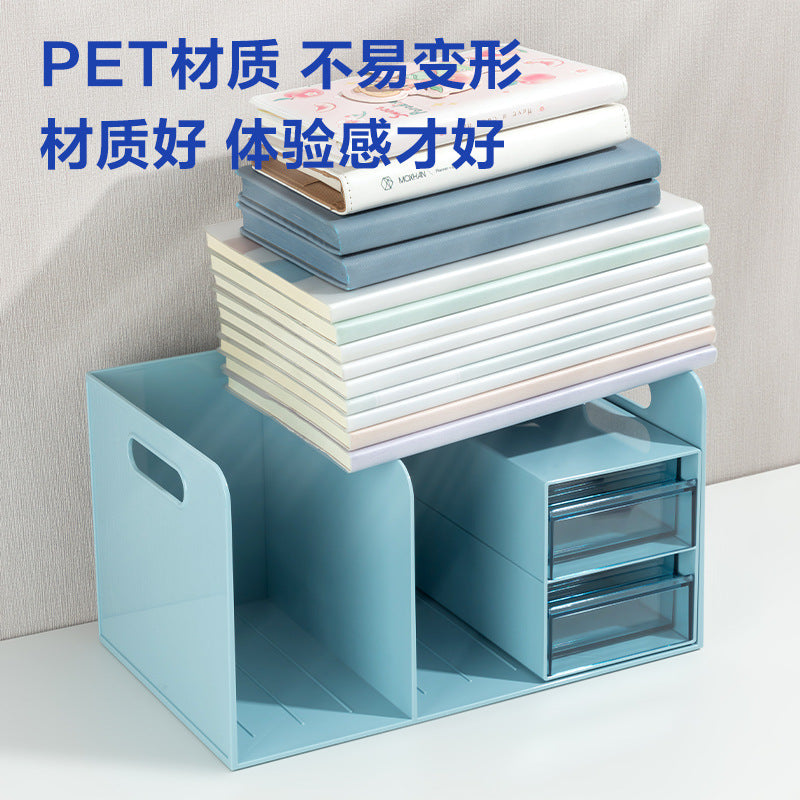 Deli PK110 Multifunctional Bookstand Multifunctional Desktop Bookstand Book Storage Desk File Storage Box Drawer