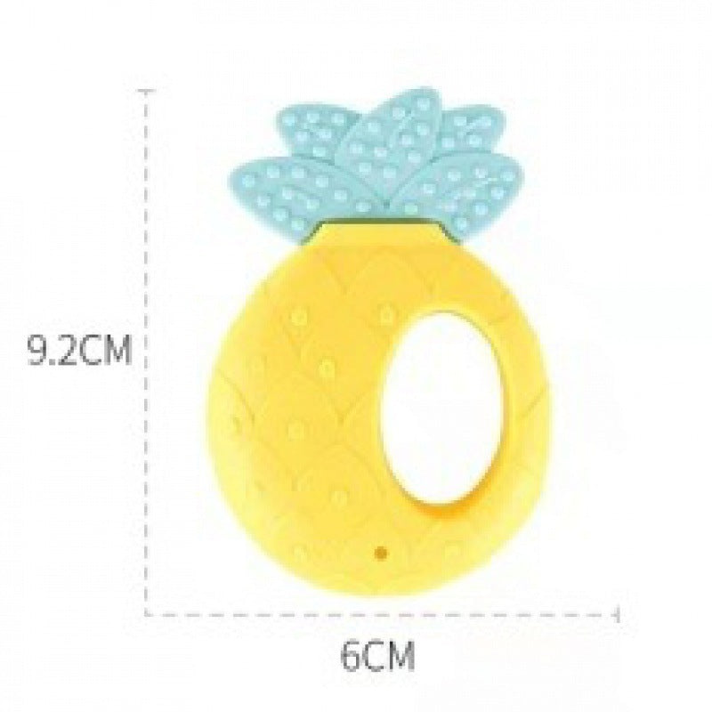 Cross-border  export tooth grinding stick toothpaste baby anti-eating hand soft glue baby mouth desire small mushroom biting glue toy