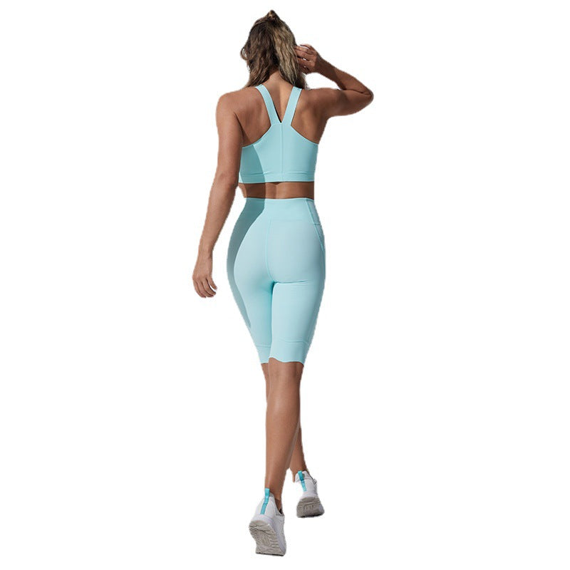 nude slimming look sports yoga clothes beautiful back quick-drying high-intensity training fitness clothes yoga clothes suitpersonalized