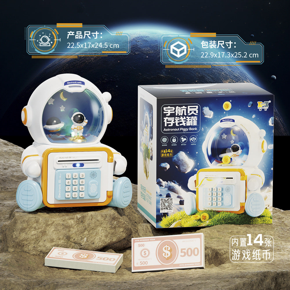 new astronaut savings bank - trending online, deposit & withdrawal, password-protected safe for boys & girls, kids' toy