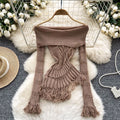 Goddess stylesense of design one-shoulder lapel long sleevescut outknitting shirt women's asymmetricalsilm chictops