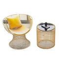 New arrivalins style iron casual single sofa coffee table suitaccessible luxuryfor home balcony table sofa chair combination