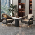 Luxury office business negotiation single sofa chair, negotiation table and four chairs, small round table negotiation table and chair set
