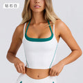 Sports bra tank top shorts camisole bra beautiful back pilates compression high elastic fitness running yoga set