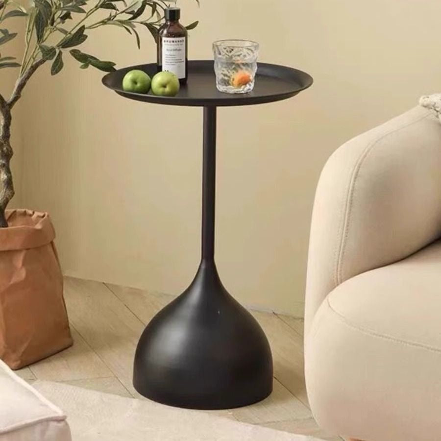 Scandinaviancasual side table small apartment iron small round table cream style for home small coffee table bedside small bedside table no