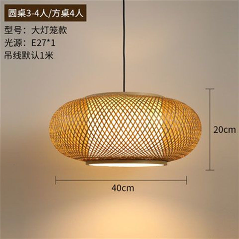 Lantern Bamboo Art Chandelier Bar Bed and Breakfast Tea Room Hot Pot Restaurant Hotel Simple Japanese Restaurant Bamboo Catering Shop Lighting