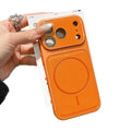 Dopamine lychee texture glass lens protector - instantly transform your phone into an apple 17 pro max magnetic case - compatible with iphone 16
