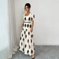 Amazon  european and american cross-border summer new arrivals: casual, versatile, high-quality short-sleeve v-neck dress