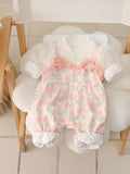 Baby full month & 100-day celebration romper - spring/autumn infant outfit - super cute princess style, double-layered, perfect for outdoor wear