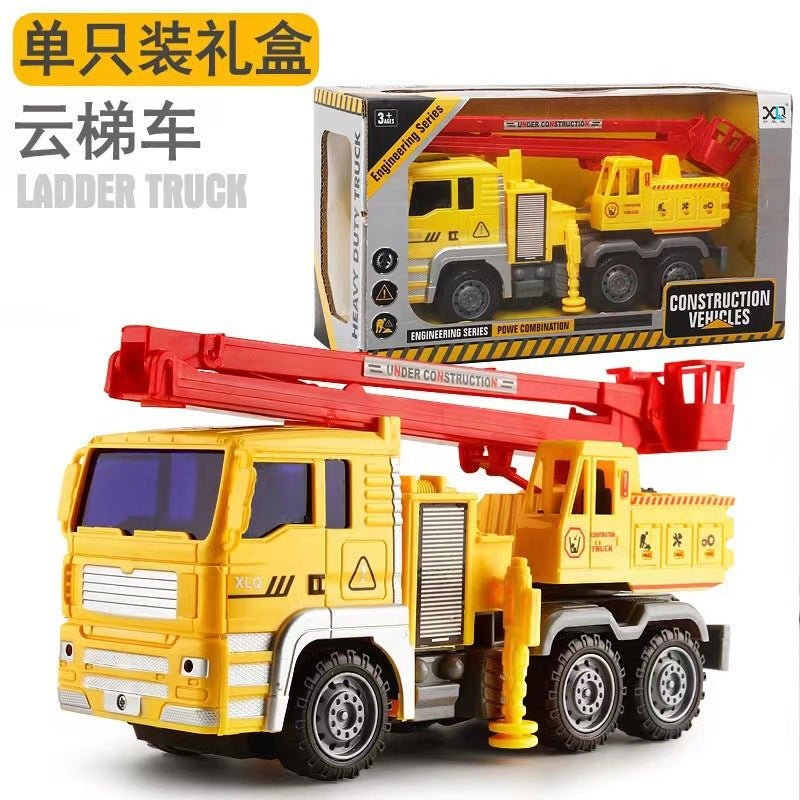 Large boy single gift box inertia engineering tipping bucket fire fighting various toy car stall wholesale
