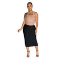 C6873 cross-border   fashion women's solid color mesh rhinestone halter maxi dress