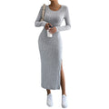 work clothingcasual style dress spring and summer silm slit hip-covering mid-length skirt petitesclassy sense