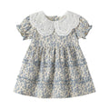 New girls' dresses: stylish princess dresses for baby girls, summer lightweight short-sleeve floral prints, children's clothing