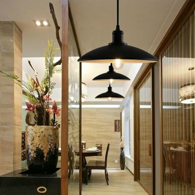 Nordic loftretro industrial style restaurant bar cafe creative iron clothing store pot lid chandelier