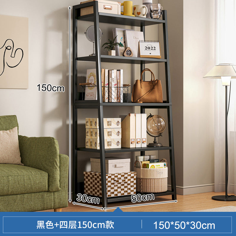 Shelf Shelf Floor-to-ceiling Bedroom Multi-layer Storage Living Room Storage Display Shelf Office Super Load-bearing Iron Shelf